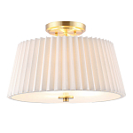 Потолочный светильник с белым плиссированным абажуром Ganglion варинант исполнения - 1 | Loft Concept в Тюмени