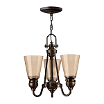 Люстра бронзового цвета с конусными плафонами из бежевого стекла Hinkley варинант исполнения - 6 | Loft Concept в Тюмени