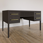 Большой Рабочий стол Primo с 5 выдвижными ящиками Темный орех варинант исполнения - 2 | Loft Concept в Тюмени