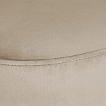 Банкетка овальная бежевый велюр на 4-х металлических ножках черного цвета SANJAY варинант исполнения - 5 | Loft Concept в Тюмени