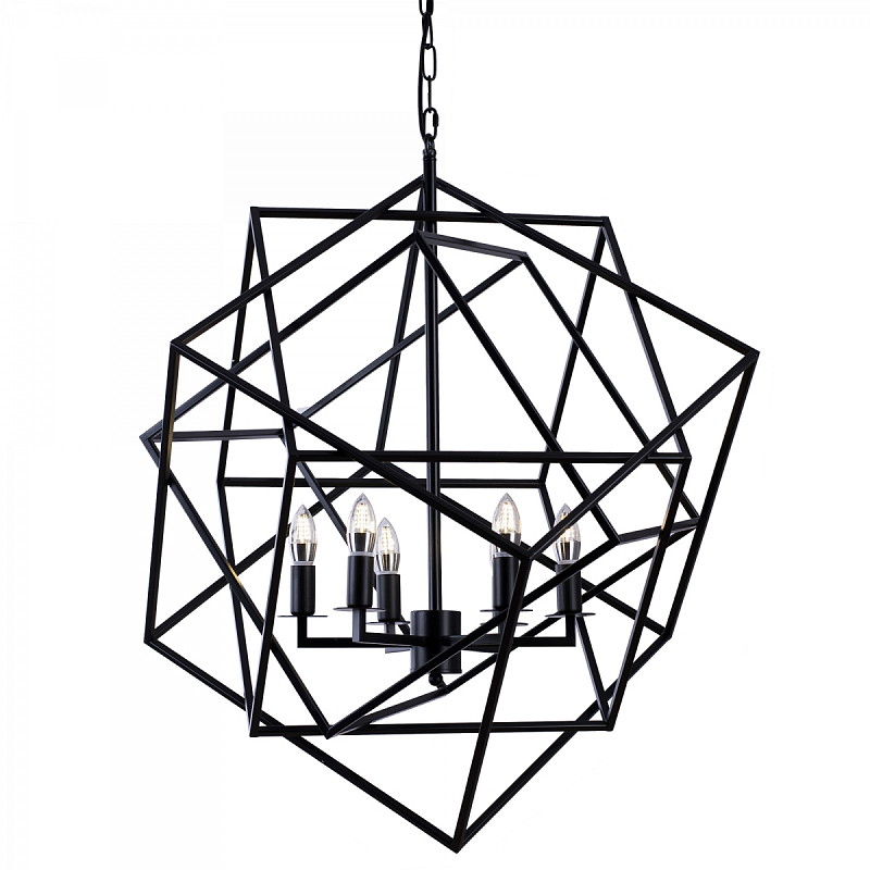 Люстра Cubist Small Chandelier Black Черный Люстра Cubist Small Chandelier Black Черный в Тюмени | Loft Concept