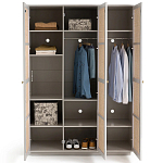 Шкаф с тремя дверцами из плетеного ротанга Tomio Wicker Furniture варинант исполнения - 5 | Loft Concept в Тюмени