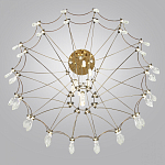 Люстра подвесная из металла с прозрачными подвесками из хрусталя Quasar 93 варинант исполнения - 5 | Loft Concept в Тюмени