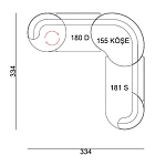 Угловой модульный диван Calypso с поворотным механизмом  варинант исполнения - 13 | Loft Concept в Тюмени