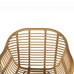 Стул барный с ротанговым плетением Half Bar Chair with Wicker с подлокотниками варинант исполнения - 6 | Loft Concept в Тюмени