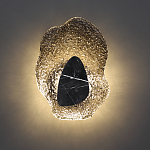 Бра с волнообразным стеклянным плафоном и вставкой из мрамора Liquid Stone варинант исполнения - 14 | Loft Concept в Тюмени