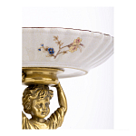 Чаша с цветочным орнаментом на ножке в виде бронзового ангела Eden Garden варинант исполнения - 3 | Loft Concept в Тюмени