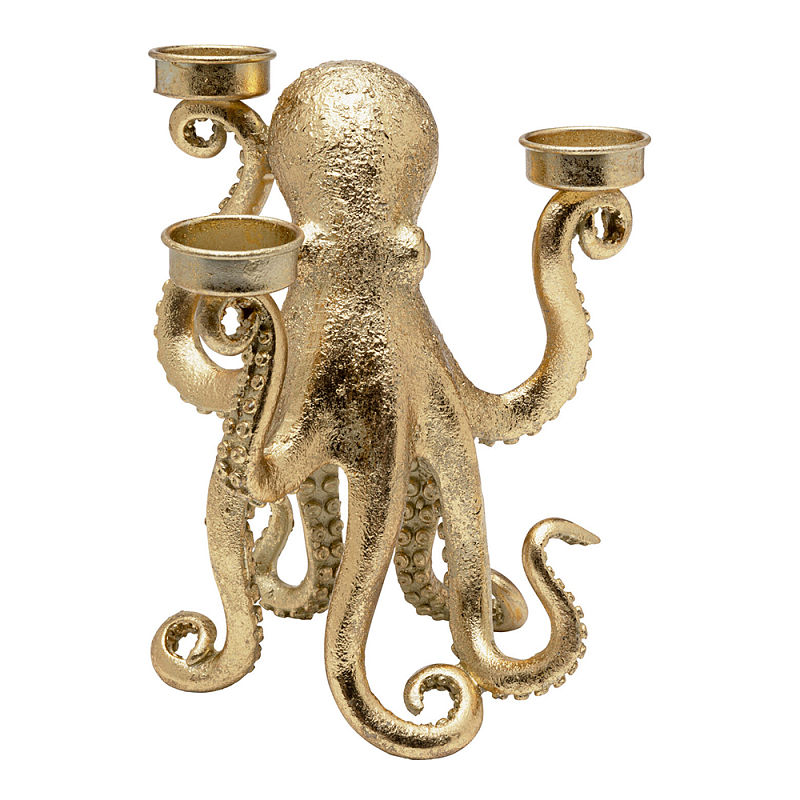 Подсвечник золотой Осьминог Gold Octopus Candlestick  Золотой в Тюмени | Loft Concept 