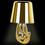 Настольная лампа фигурная золотого цвета с гладким абажуром Высота 16 см Sophia варинант исполнения - 7 | Loft Concept в Тюмени