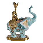 Подсвечник в виде слона из фарфора с бронзовыми элементами Elephant in the Garden of Eden варинант исполнения - 4 | Loft Concept в Тюмени