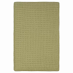 Плед из шерсти зеленого цвета с бахромой Waffle Comfort варинант исполнения - 1 | Loft Concept в Тюмени