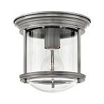 Потолочный светильник для ванных комнат с цилиндрическим стеклянным плафоном и одной лампой Hinkley варинант исполнения - 1 | Loft Concept в Тюмени