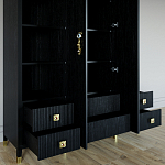 Большой шкаф с витриной Elsa Dreams Black варинант исполнения - 4 | Loft Concept в Тюмени