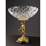 Чаша стеклянная прозрачная на бронзовой подставке с фигуркой девушки Eden Garden варинант исполнения - 5 | Loft Concept в Тюмени