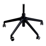 Стул с мягкой синей обивкой из велюра и подъемно-поворотным механизмом на черных колесиках Harper Blue варинант исполнения - 5 | Loft Concept в Тюмени