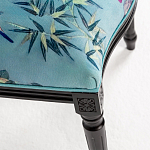 Стул из массива бука бирюзовый с изображением птиц и цветов Turquoise Chinoiserie Birds Garden Chair варинант исполнения - 5 | Loft Concept в Тюмени