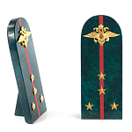 Сувенир Погон МВД из натурального камня змеевик Souvenir Epaulets варинант исполнения - 4 | Loft Concept в Тюмени