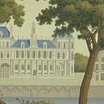 Обои ручная роспись Monuments of Paris Roberts on Sepia scenic paper варинант исполнения - 2 | Loft Concept в Тюмени