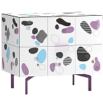 Тумба белая с рисунком Grande Graphstones варинант исполнения - 1 | Loft Concept в Тюмени