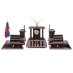 Настольный письменный набор из природного камня обсидиана с декором в виде орла Golden Eagle варинант исполнения - 1 | Loft Concept в Тюмени