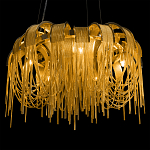 Люстра подвесная круглая с изогнутыми металлическими дугами и ниспадающими цепочками 65 см Atlantis Chain варинант исполнения - 8 | Loft Concept в Тюмени