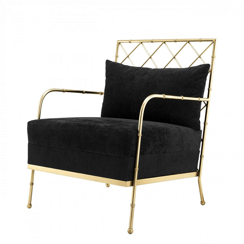 Кресло Eichholtz Chair Bahamas Черный Латунь Кресло Eichholtz Chair Bahamas Черный Латунь в Тюмени | Loft Concept