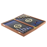 Нарды настольные из натурального камня лазурит и долерит Backgammon from Stone варинант исполнения - 3 | Loft Concept в Тюмени