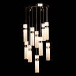 Люстра каскадная с прозрачными цилиндрическими плафонами Jenae Glass Tube Lighting варинант исполнения - 3 | Loft Concept в Тюмени