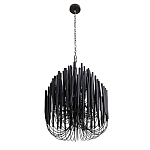 Люстра черная с несколькими ярусами деревянных палочек Bright Wooden Chandelier варинант исполнения - 3 | Loft Concept в Тюмени