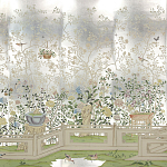 Обои ручная роспись Temple Newsam White Gold gilded silk варинант исполнения - 2 | Loft Concept в Тюмени