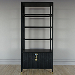 Стеллаж со стеклянными полками Elsa Dreams Black варинант исполнения - 5 | Loft Concept в Тюмени