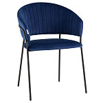 Стул в велюре синего цвета Horizon варинант исполнения - 1 | Loft Concept в Тюмени