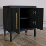 Тумбочка Primo с дверцами шпон Черный дуб варинант исполнения - 4 | Loft Concept в Тюмени