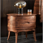 Прикроватный столик из дерева с 2-мя ящиками Moon Walnut Furniture варинант исполнения - 1 | Loft Concept в Тюмени