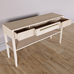 Дизайнерская Консоль с полкой и ящиком Primo Светлый дуб варинант исполнения - 6 | Loft Concept в Тюмени