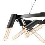 Люстра круглая с трубчатыми лампочками Vanguard Circle варинант исполнения - 2 | Loft Concept в Тюмени