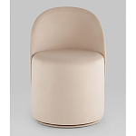 Пуф Loreen со спинкой вращающийся велюр молочный варинант исполнения - 4 | Loft Concept в Тюмени