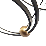 Люстра подвесная светодиодная с 4-мя кольцами черный металл Ring Horizontal варинант исполнения - 3 | Loft Concept в Тюмени