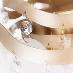 Бра с белыми перламутровыми подвесками и золотистыми волнистыми элементами SHELL варинант исполнения - 3 | Loft Concept в Тюмени