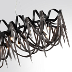 Люстра подвесная линейная с переплетенными металлическими лентами и цепочками Atlantis Chain варинант исполнения - 3 | Loft Concept в Тюмени