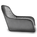 Барный стул со спинкой и подлокотниками на 4-х деревянных ножках Douglas Rhombus Серый Велюр варинант исполнения - 2 | Loft Concept в Тюмени