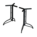 Обеденный стол с прямоугольной столешницей из стекла на черных металлических ножках White Marble варинант исполнения - 5 | Loft Concept в Тюмени