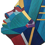 Арт объект на стену из нитей Девушка и Солнце wall panel Girl and Sun варинант исполнения - 1 | Loft Concept в Тюмени