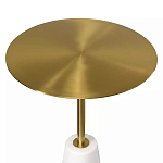 Кофейный столик с круглой столешницей на белом мраморном основании Original Foundation варинант исполнения - 4 | Loft Concept в Тюмени