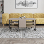 Стол журнальный прямоугольной формы с 2-мя полками бежево-серого цвета NORFOLK LIGHT MOCHA варинант исполнения - 2 | Loft Concept в Тюмени