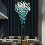Люстра зеленая каскадная Green Light CascadeDroplet Chandelier варинант исполнения - 2 | Loft Concept в Тюмени