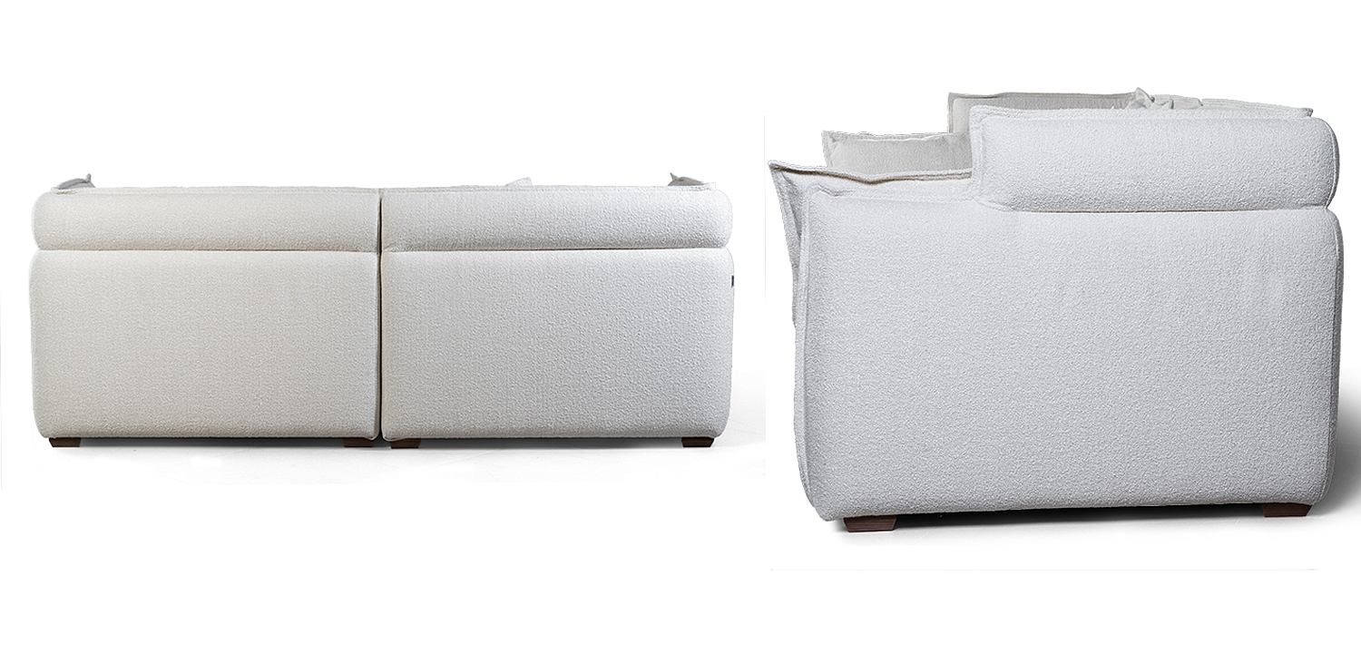 Диван с обивкой из ткани букле Salman Boucle White Sofa Белый Диван с обивкой из ткани букле Salman Boucle White Sofa Белый - Loft-Concept в Тюмени