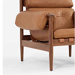 Кресло с деревянным каркасом и обивкой из натуральной кожи Medieval Furniture варинант исполнения - 6 | Loft Concept в Тюмени