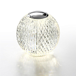 Настольная лампа с прозрачным шарообразным плафоном на цилиндрической подставке Crystal Globule варинант исполнения - 8 | Loft Concept в Тюмени