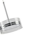 Подвесной светильник с прозрачным плафоном цилиндрической формы из акрила и стекла с пультом для регулировки света Glass Lamp Chromium варинант исполнения - 1 | Loft Concept в Тюмени